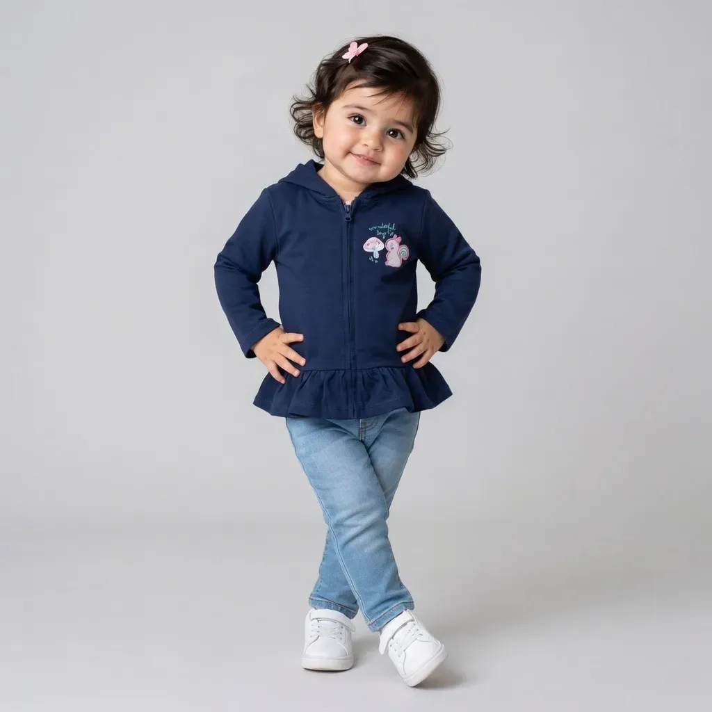 Toddler girls' winter casual t-shirt Imported brand