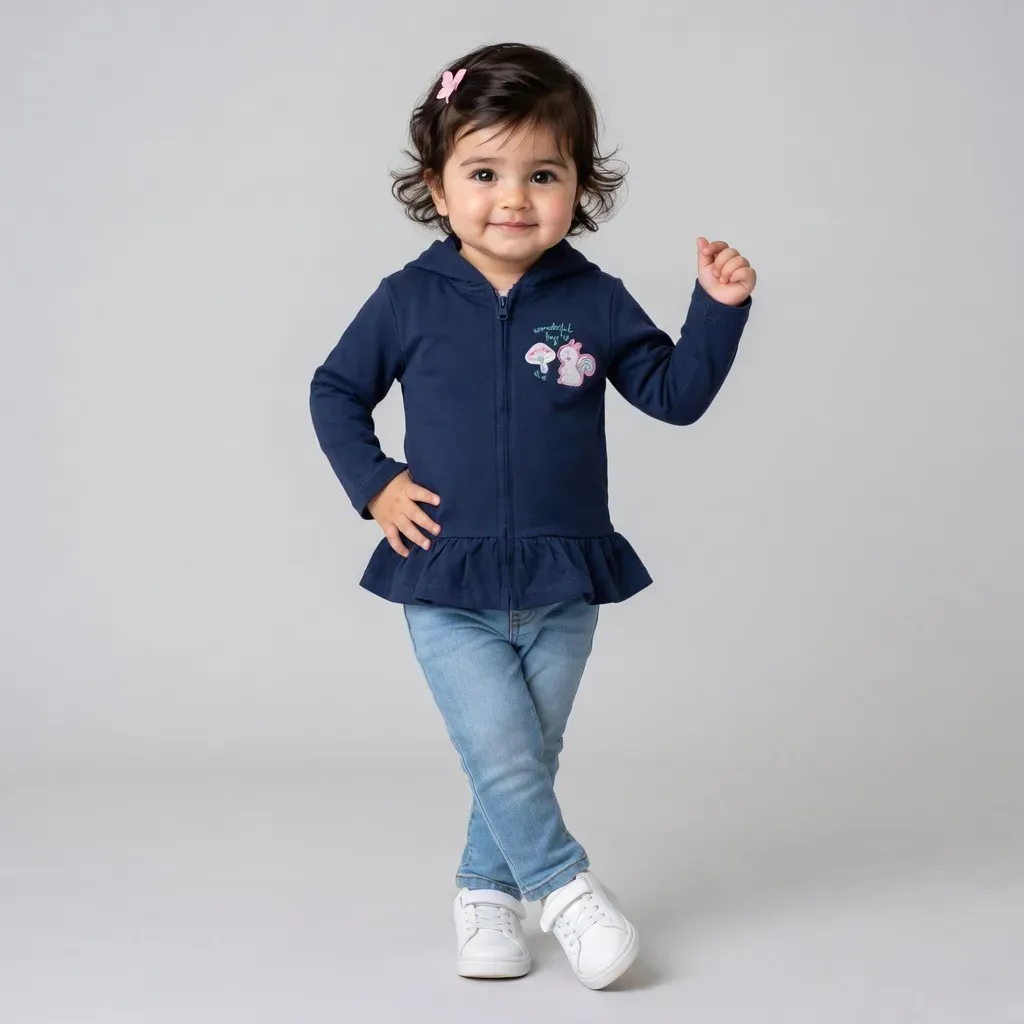 Toddler girls' winter casual t-shirt Imported brand