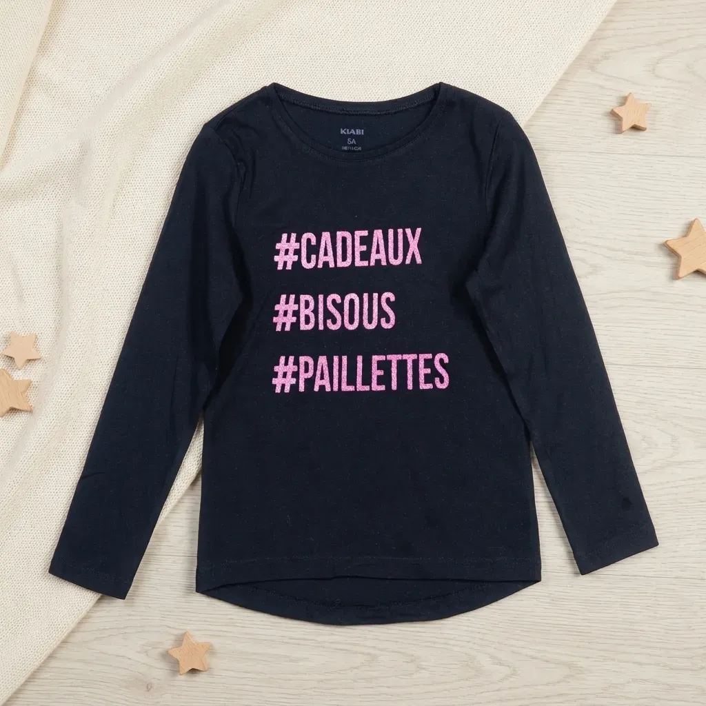 Girls' winter casual t shirts Imported brand