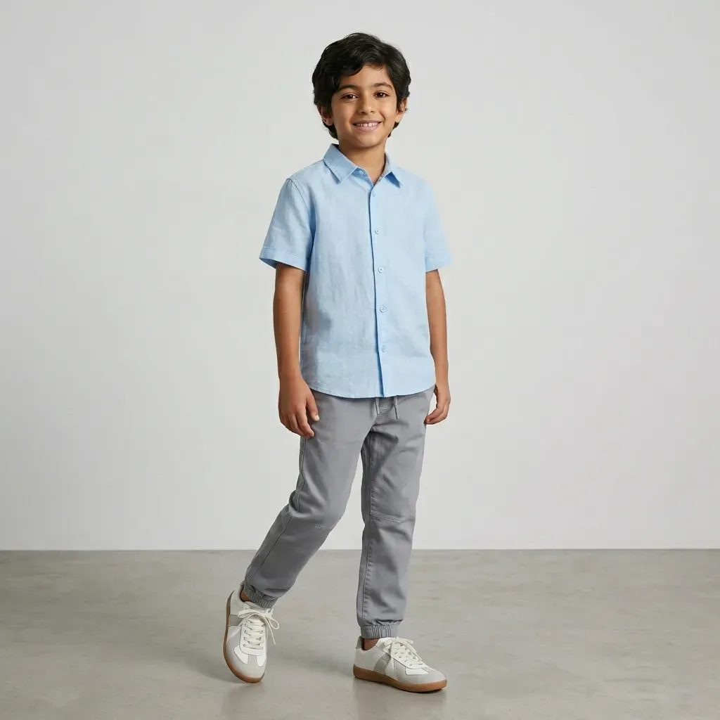 Premium Boys Gabardine pants color Gray