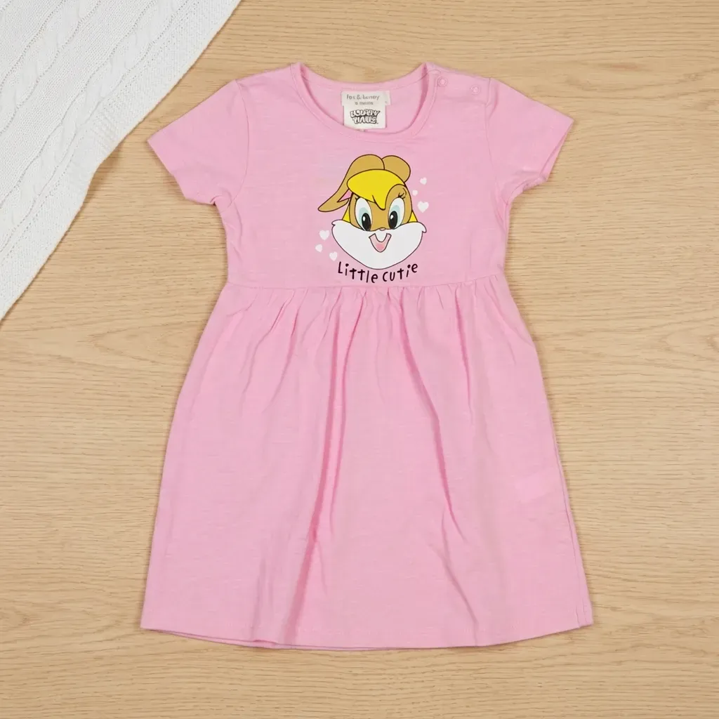 Girls' Disney Summer Dress with Shoulder Snaps - Imported