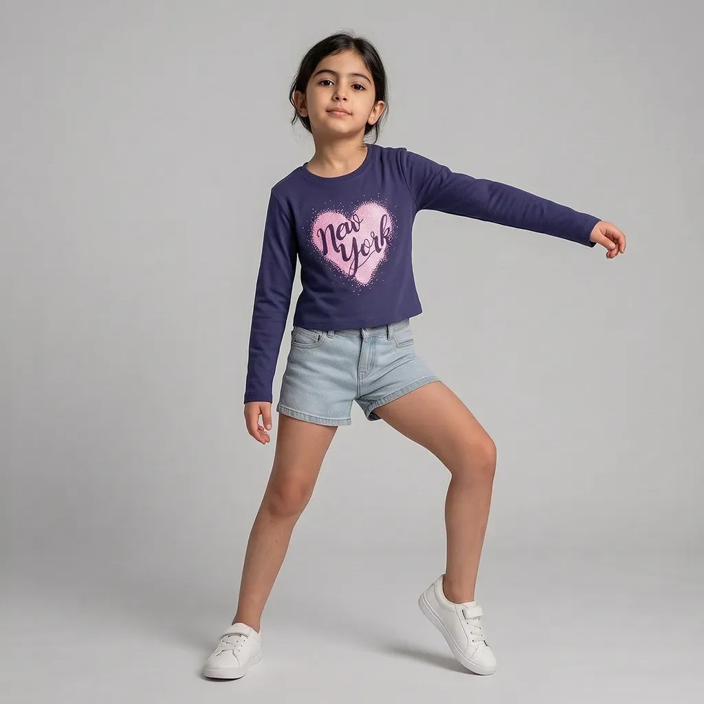 Girls' winter casual t shirt Imported brand