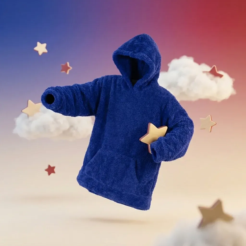 Kids Winter Fluffy Fleece Hoodie