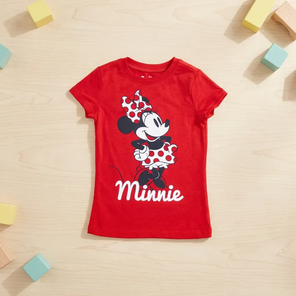 Girl Minnie Mouse Summer TShirt Red