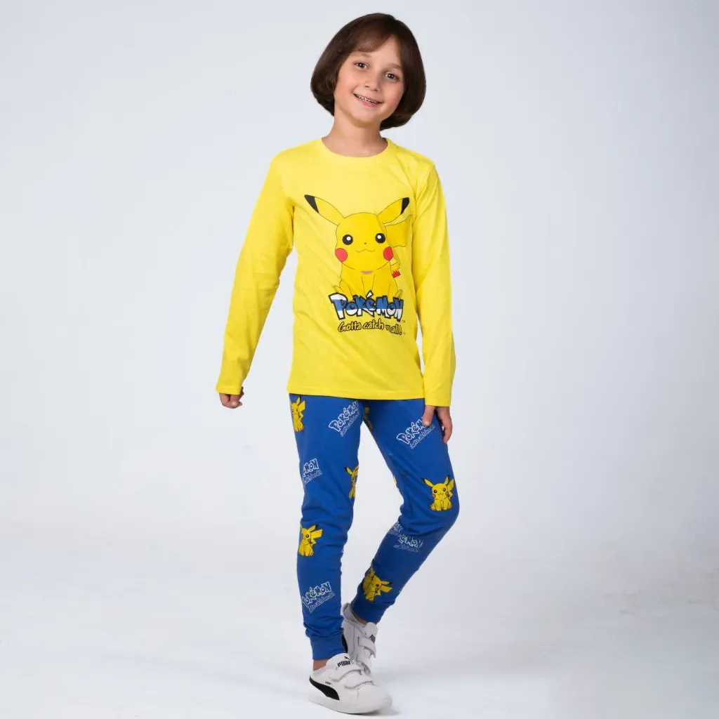 Boys Autumn Cotton Pikachu Pokemon Pajamas