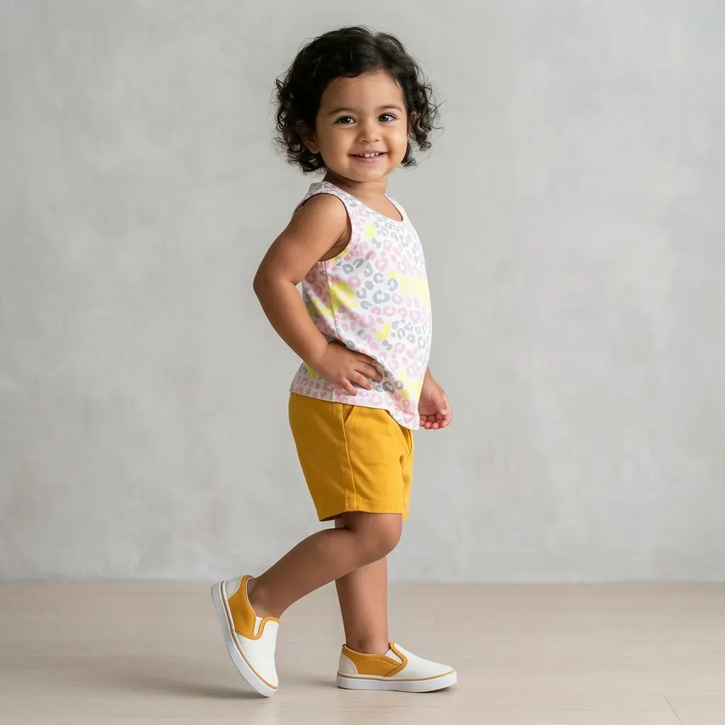 Summer Pajama Leopard Print  For Boys or Girls Mustard Yellow