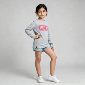 Girls' winter long-sleeve t-shirt Imported brand
