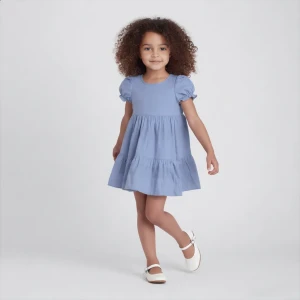 Grey Girls' Casual Dress - Flared Fit - Imported