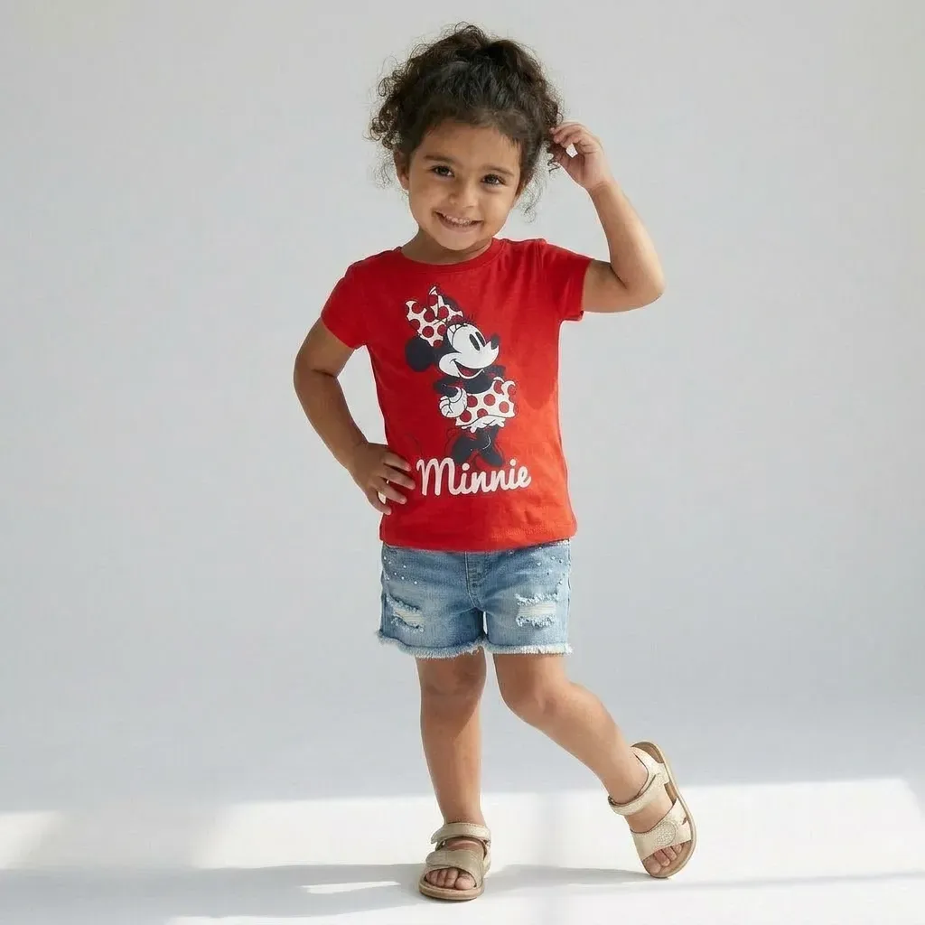 Girl Minnie Mouse summer T Shirt Red