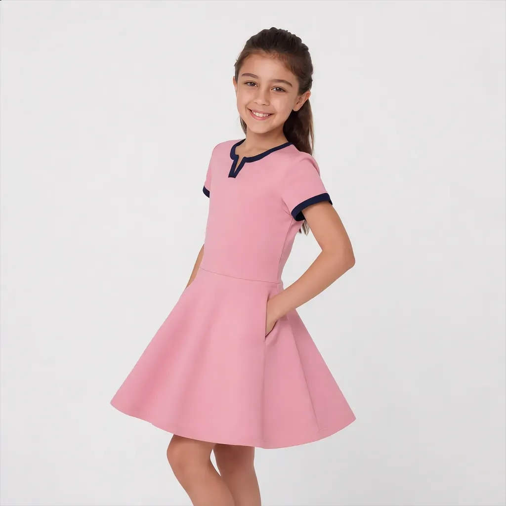 Simple Outing Dress for girls - Imported