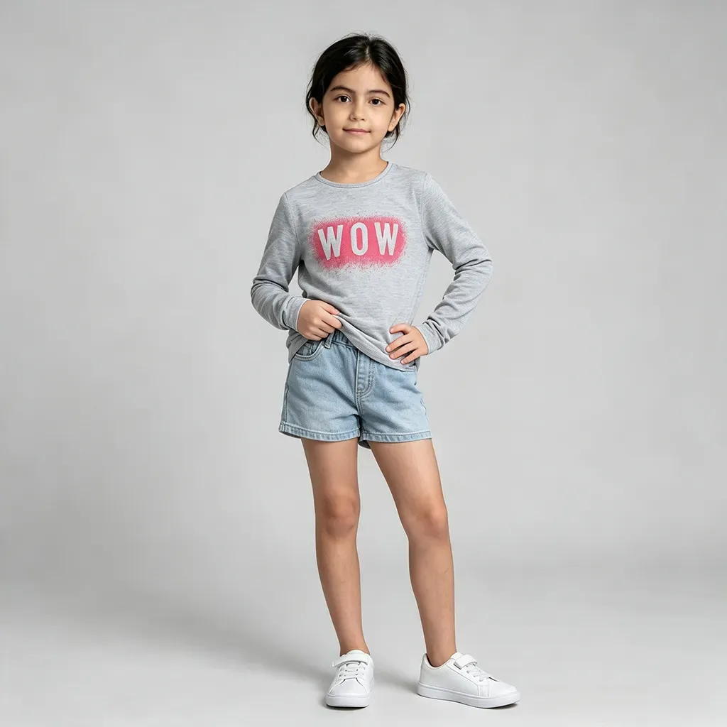 Girls' winter long-sleeve t-shirt Imported brand